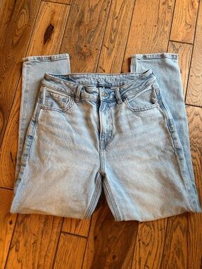 American Eagle Outfitters Mom Jeans High-Rise Light Blue Jeans Short